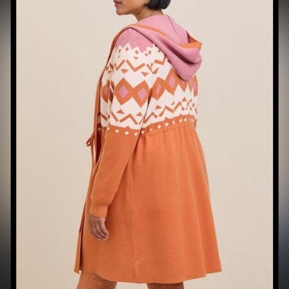 Torrid orange Aztec cardigan sweater - Picture 2 of 12